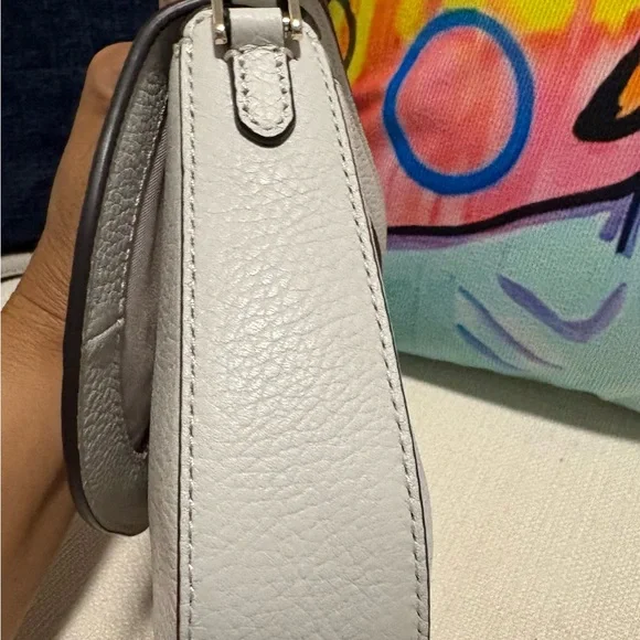 Kate Spade Light Gray Pebbled Crossbody Bag - Picture 5 of 8